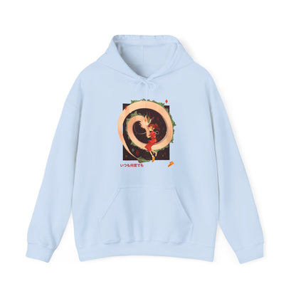 Spirited Away Love Hoodie – 100% Cotton Anime Hoodie Featuring Chihiro and Haku from Studio Ghibli