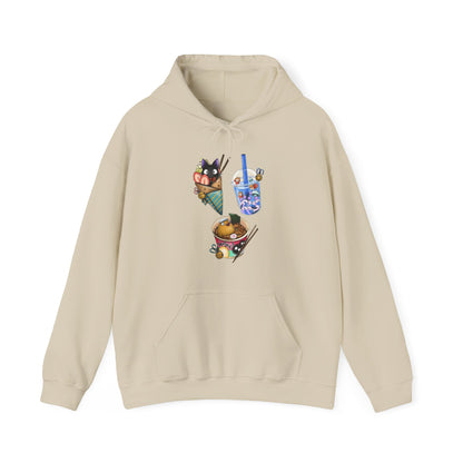 Studio Ghibli Food Hoodie – 100% Cotton Anime Hooded Sweatshirt Featuring Iconic Ghibli Dishes