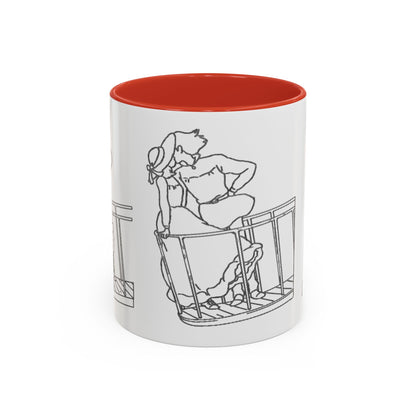 Sophie and Howl Accent Mug – Romantic Ghibli Color Handle Cup 11oz & 15oz – Howl’s Moving Castle Anime Love Gift
