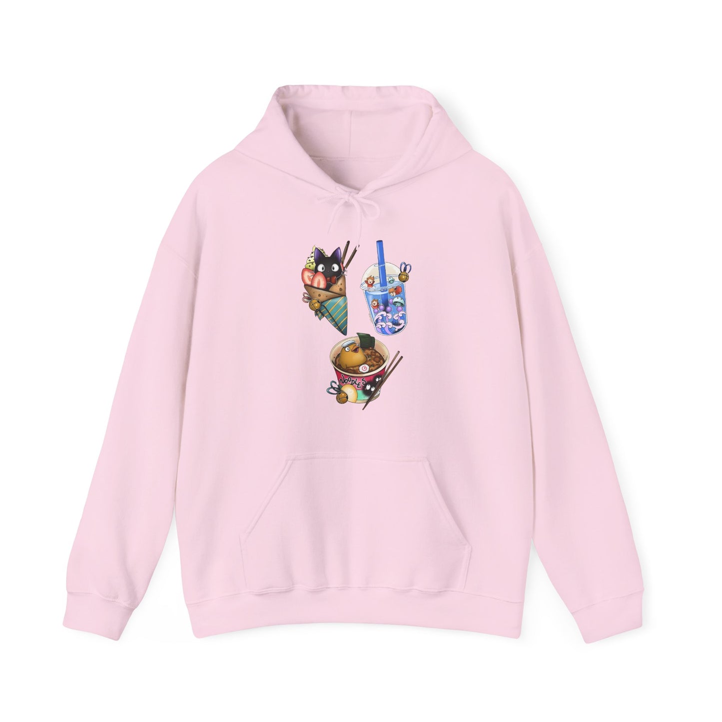 Studio Ghibli Food Hoodie – 100% Cotton Anime Hooded Sweatshirt Featuring Iconic Ghibli Dishes