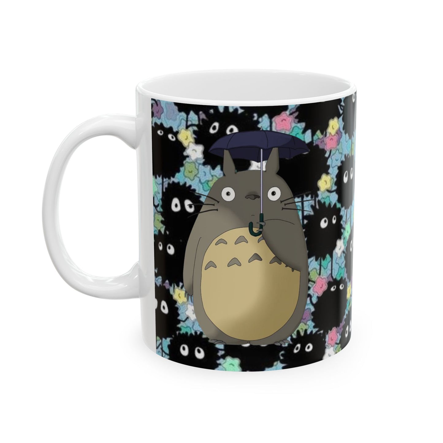 Totoro and Soot Sprites Mug – Studio Ghibli Ceramic Cup – 11oz & 15oz Coffee Mug Gift for Anime Fans