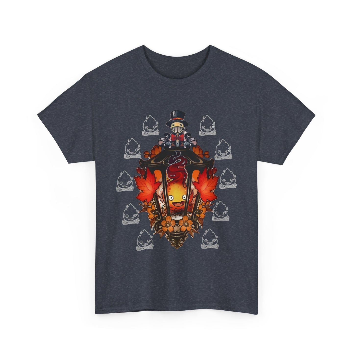 Calcifer T-Shirt – 100% Cotton "Howl's Moving Castle" Studio Ghibli Fire Demon Tee for Anime Fans