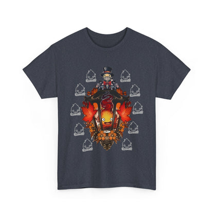 Calcifer T-Shirt – 100% Cotton "Howl's Moving Castle" Studio Ghibli Fire Demon Tee for Anime Fans