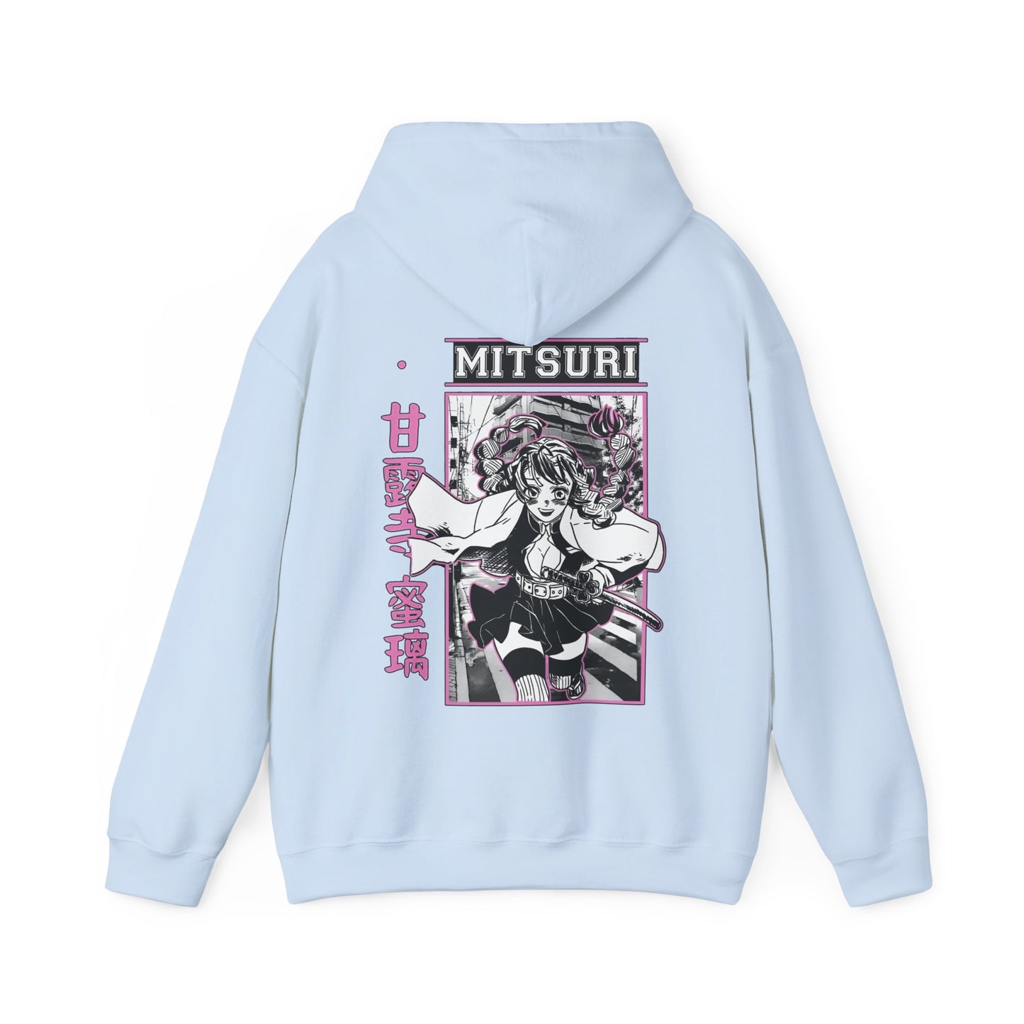 Mitsuri Kanroji Demon Slayer Back Print Hoodie – 100% Cotton Anime Pullover for Fans