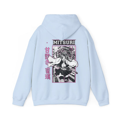 Mitsuri Kanroji Demon Slayer Back Print Hoodie – 100% Cotton Anime Pullover for Fans