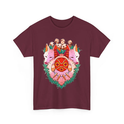 Mononoke Ghibli Art T-Shirt | Princess Mononoke Anime Cotton Tee