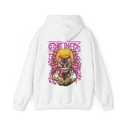 Donquixote Doflamingo Back Print Hoodie – One Piece Anime Sweatshirt – 100% Cotton