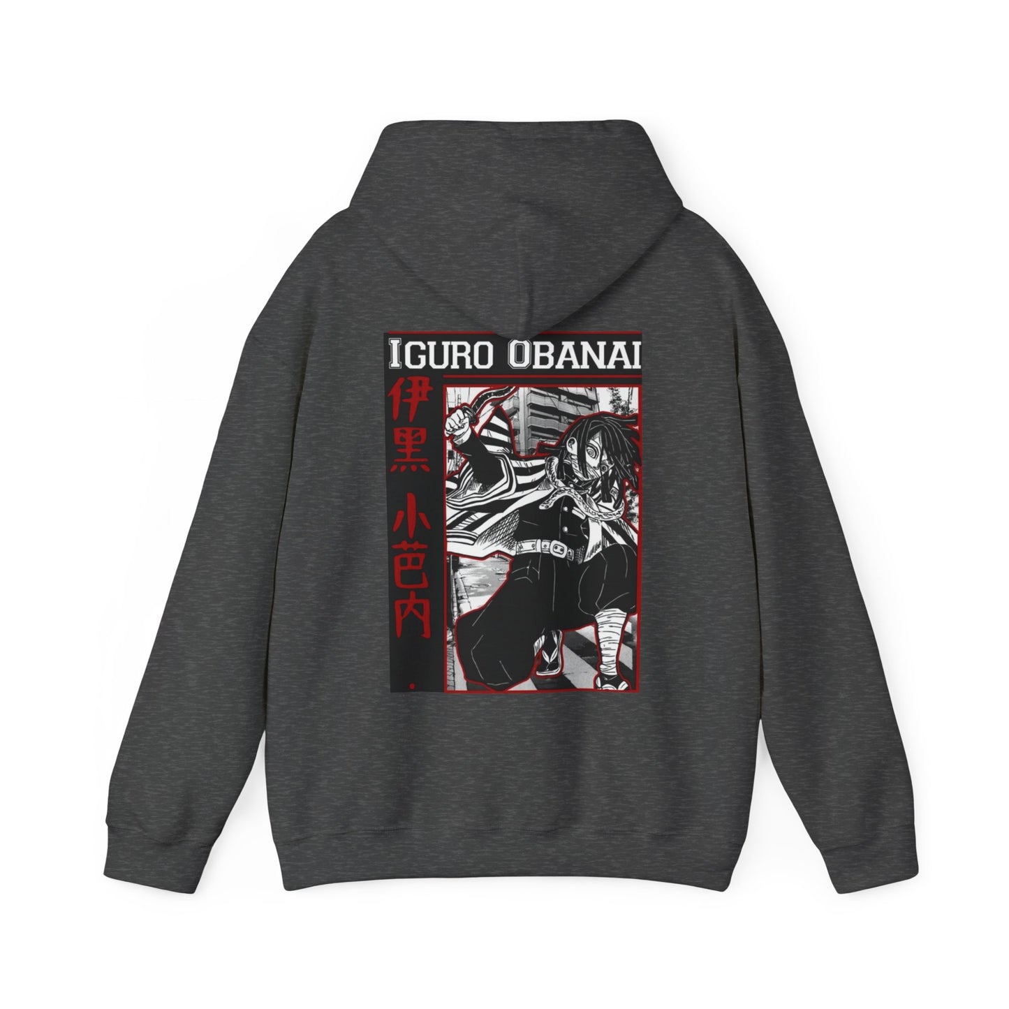 Iguro Obanai Back Print Hoodie – 100% Cotton Demon Slayer Hoodie Featuring the Serpent Hashira