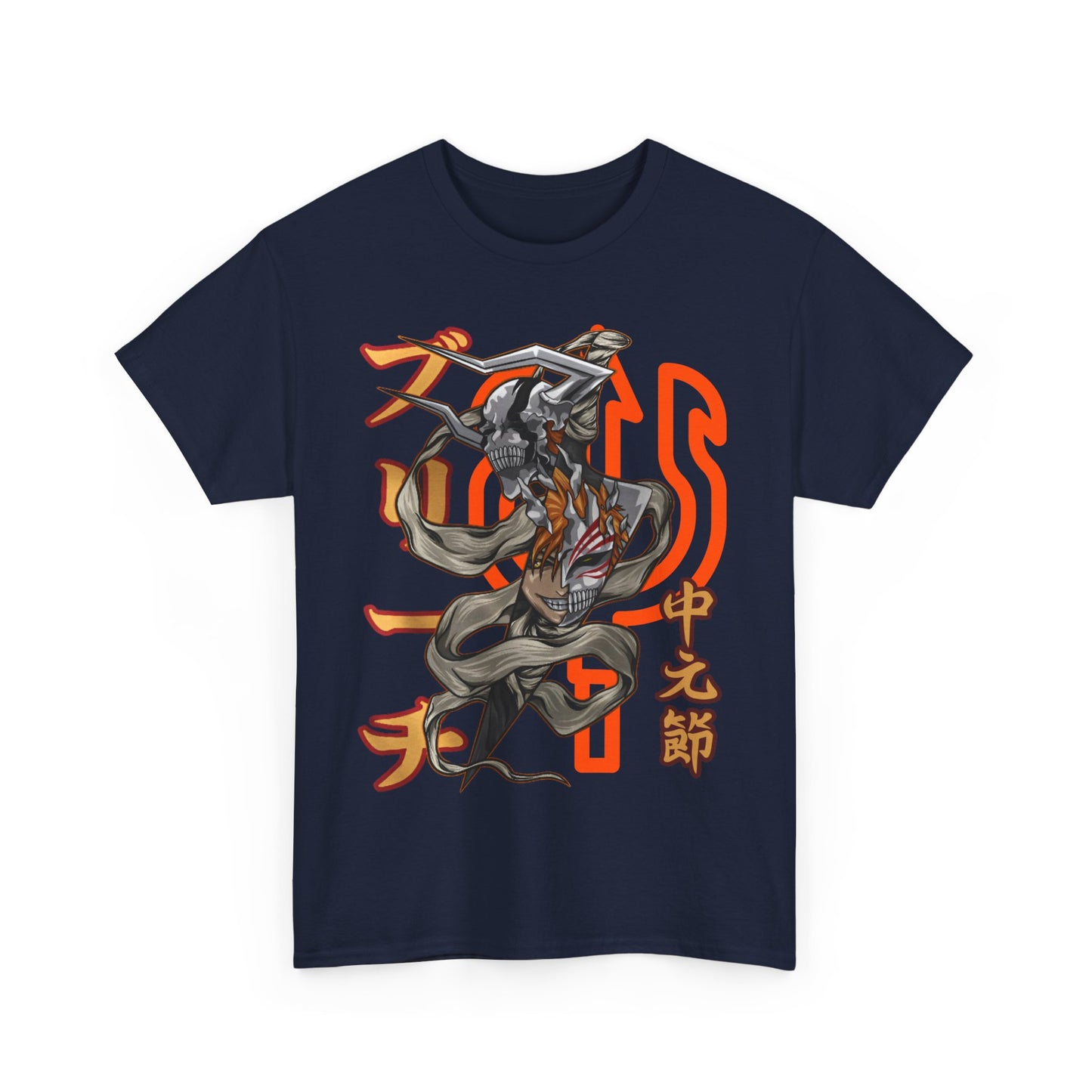 Ichigo Kurosaki Bleach T-Shirt – 100% Cotton Anime Tee for Soul Reaper Fans