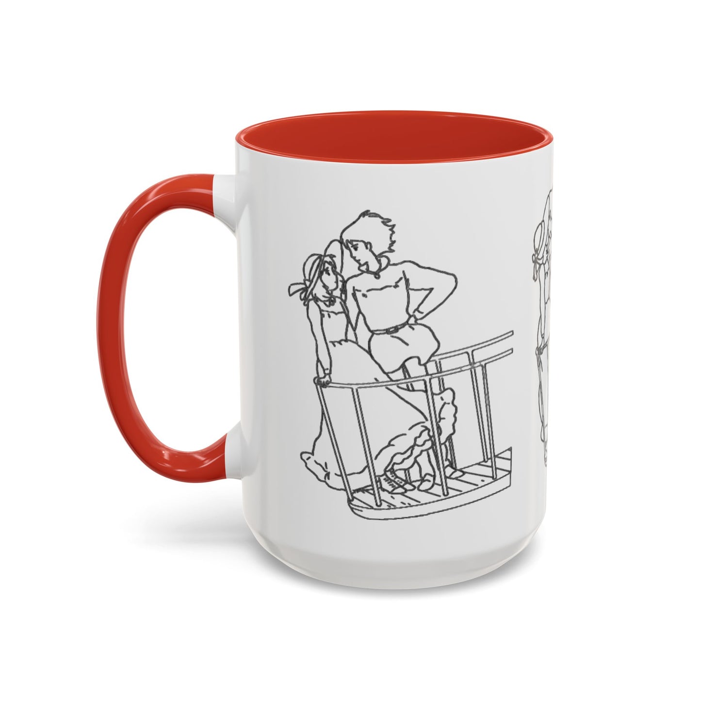 Sophie and Howl Accent Mug – Romantic Ghibli Color Handle Cup 11oz & 15oz – Howl’s Moving Castle Anime Love Gift