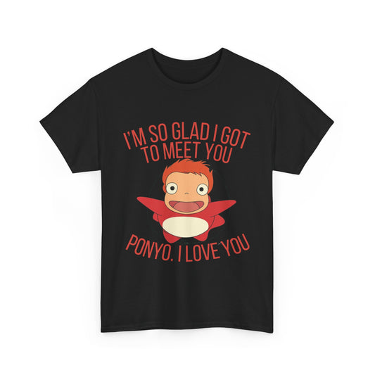 Ponyo Studio Ghibli Art T-Shirt 100% Cotton Anime Tee