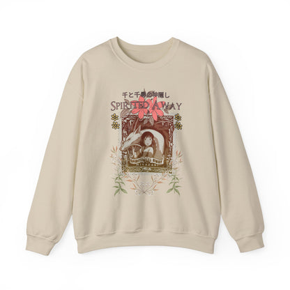 Spirited Away Philately Sweatshirt – 100% Cotton Stamp-Inspired Anime Pullover for Studio Ghibli Fans
