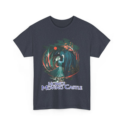 Howl's Moving Castle Mural T-Shirt 100% Cotton Studio Ghibli Anime Tee