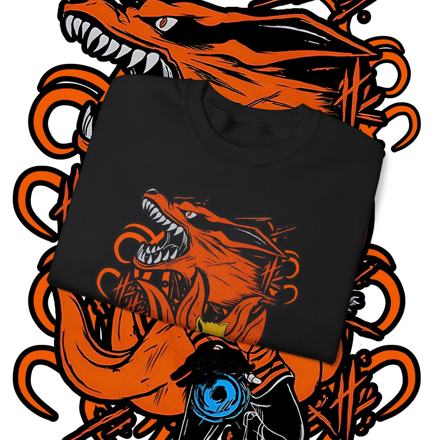 Naruto Uzumaki Kurama Anime Sweatshirt 100% Cotton