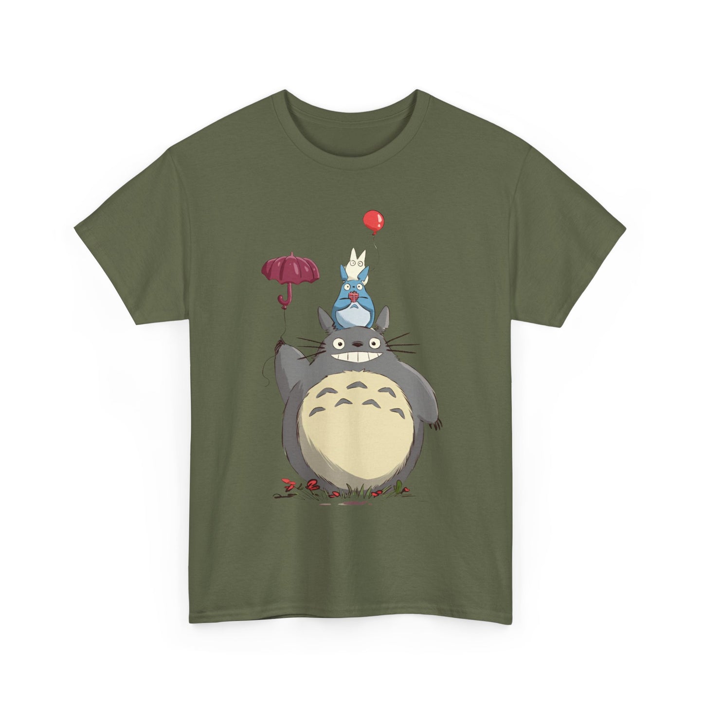 Totoro Umbrella T-Shirt – 100% Cotton Studio Ghibli Anime Tee