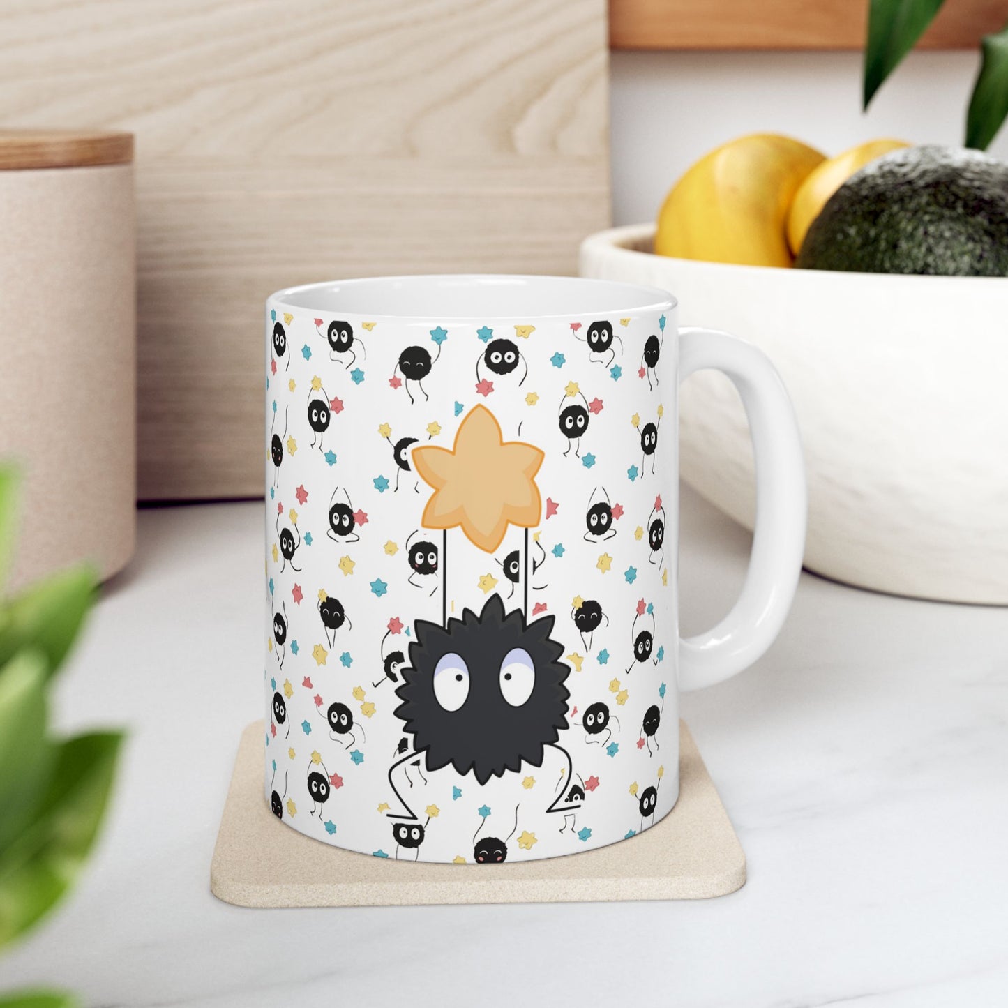 Soot Sprites Mug – Cute Studio Ghibli Coffee Cup – 11oz & 15oz Ceramic Anime Gift