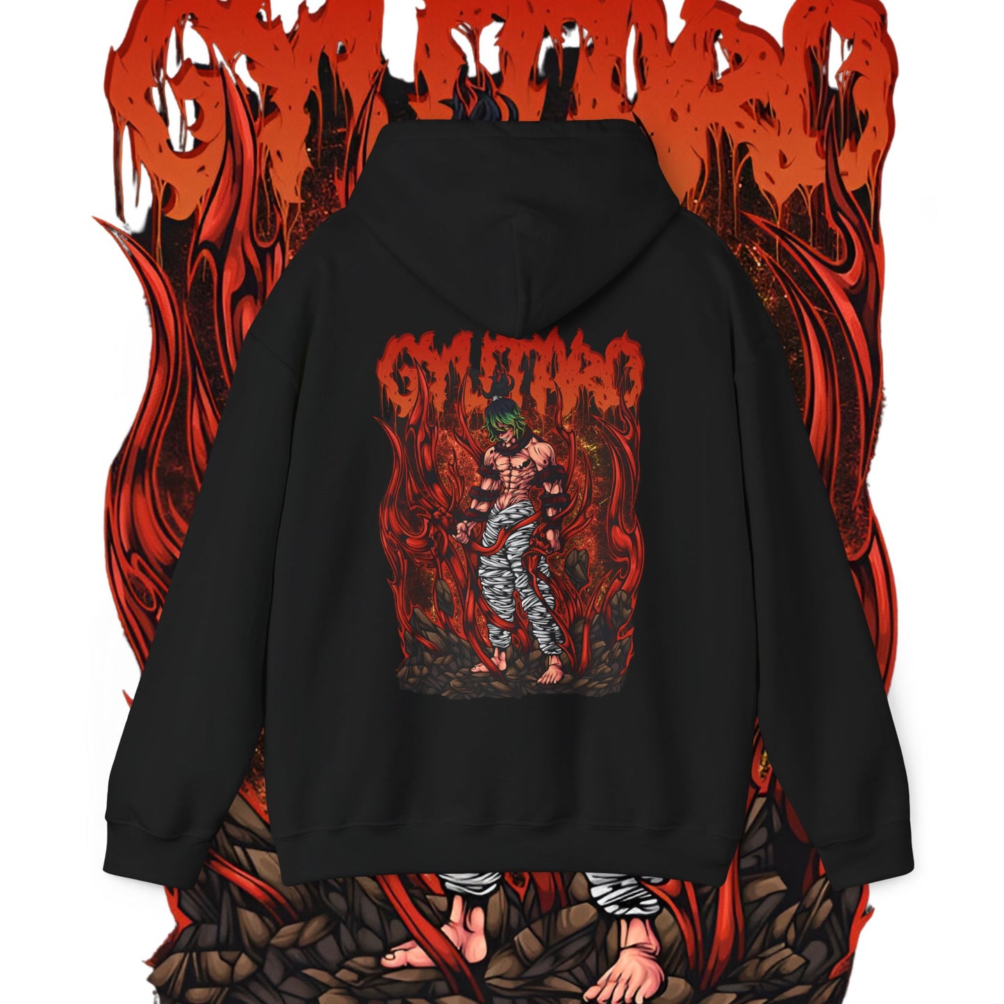 Gyutaro Back Print Hoodie | Demon Slayer Art | 100% Cotton Anime Hoodie