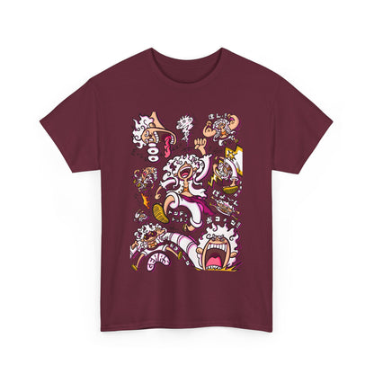 Funny Luffy One Piece T-Shirt – 100% Cotton Anime Tee for Straw Hat Fans