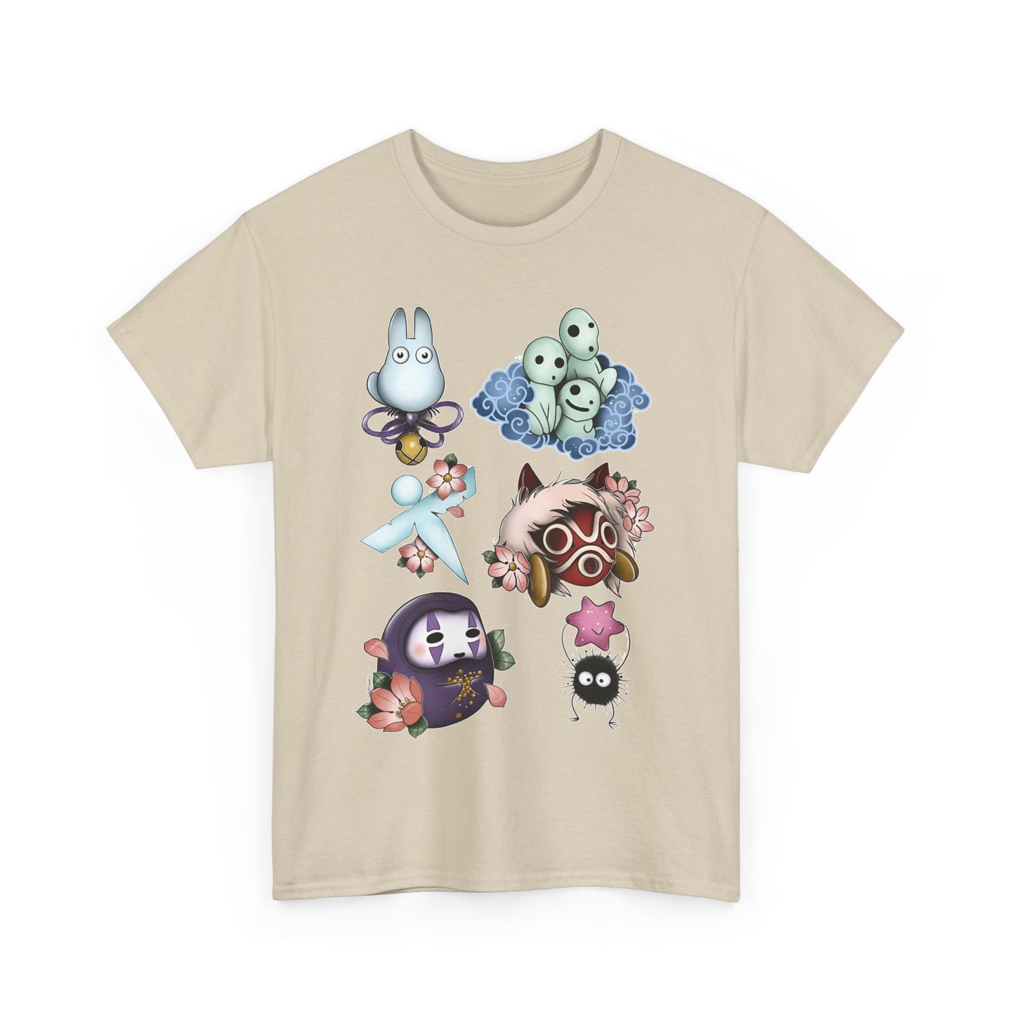 Ghibli Creatures Art T-Shirt | 100% Cotton Studio Ghibli Anime Tee