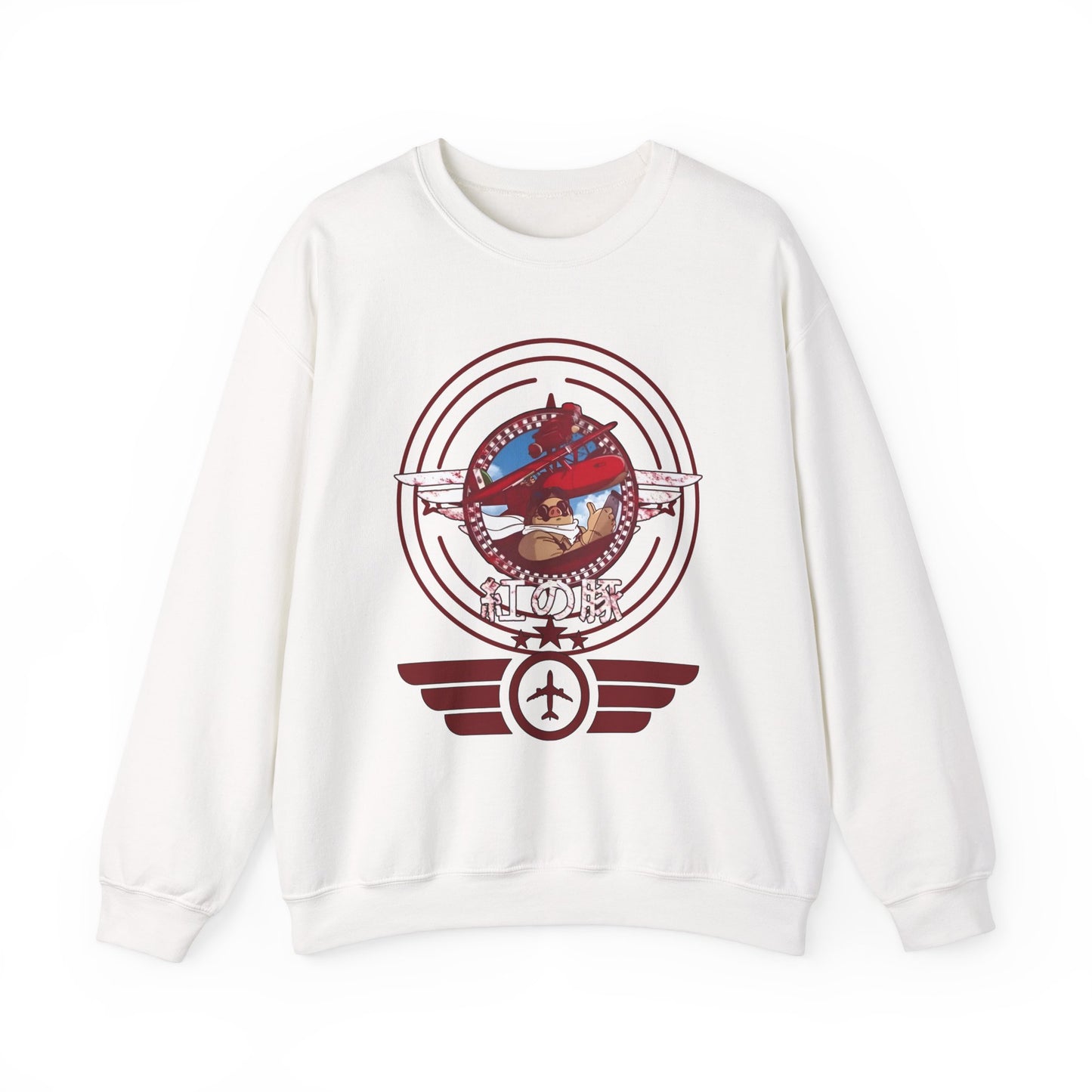 Porco Rosso Aviator Sweatshirt – 100% Cotton Studio Ghibli Pilot Anime Pullover