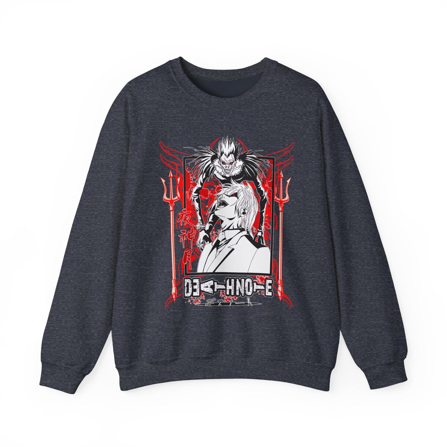 Death Note Anime Sweatshirt – 100% Cotton Pullover Featuring Light, L & Ryuk