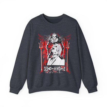 Death Note Anime Sweatshirt – 100% Cotton Pullover Featuring Light, L & Ryuk