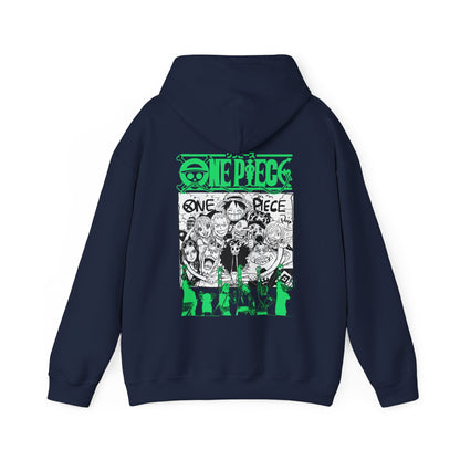 One Piece Characters Back Print Hoodie – 100% Cotton Anime Streetwear
