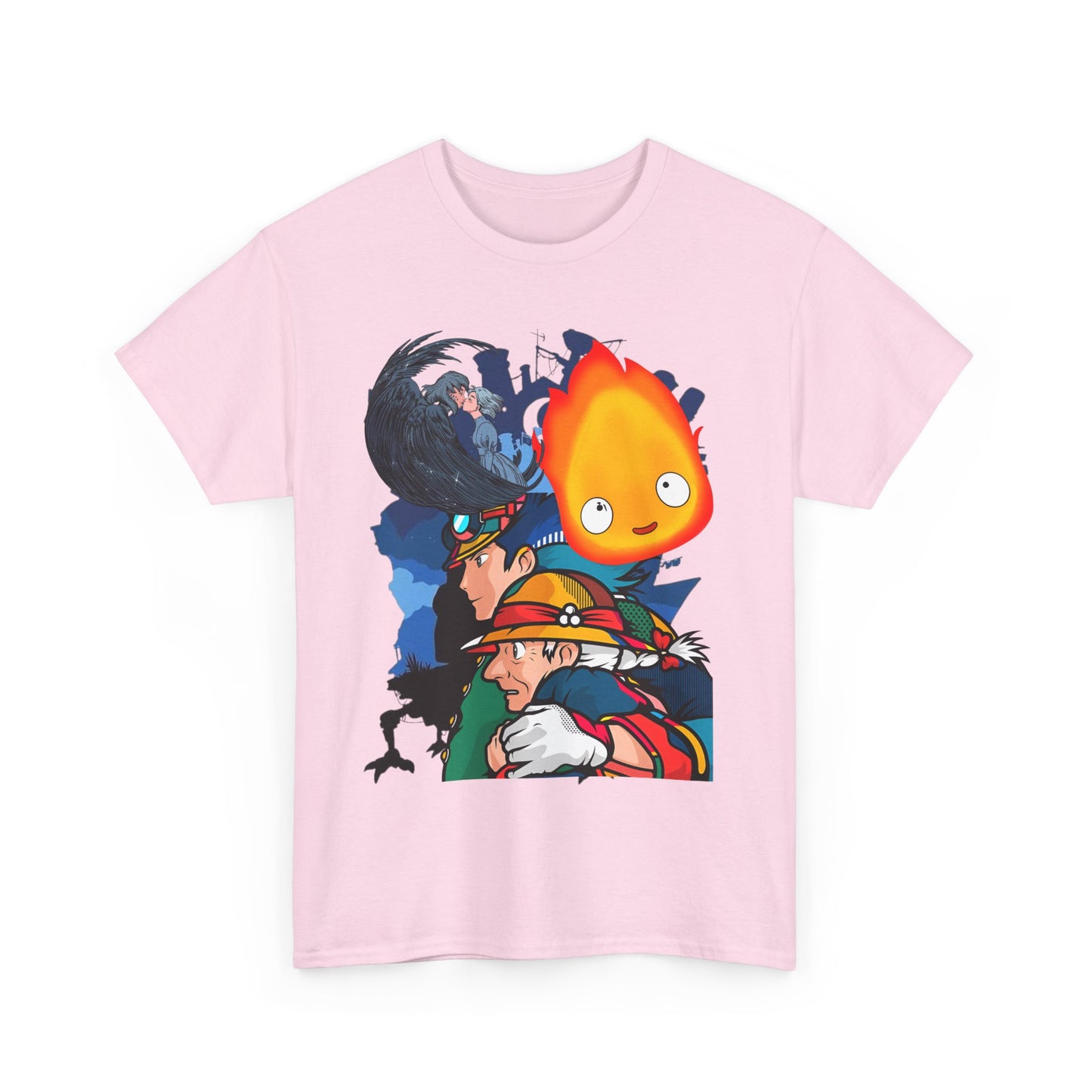 Howl’s Moving Castle T-Shirt 100% Cotton | Studio Ghibli Anime Colors Tee
