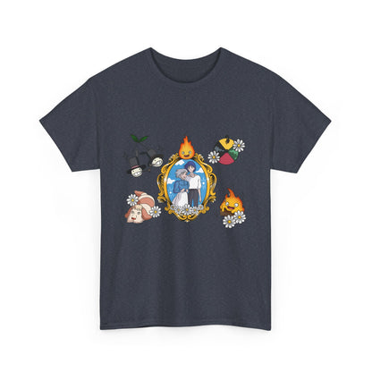 Howl Sophie Calcifer Shirt – Ghibli Anime Cotton T-Shirt for Fans