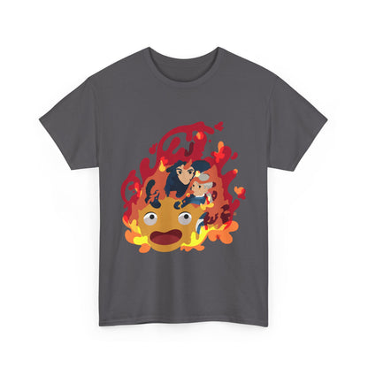 Calcifer Collage T-Shirt 100% Cotton | Howl’s Moving Castle Ghibli Tee