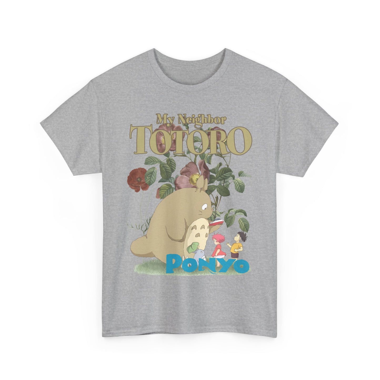 Totoro and Ponyo T-Shirt 100% Cotton Studio Ghibli Anime Tee