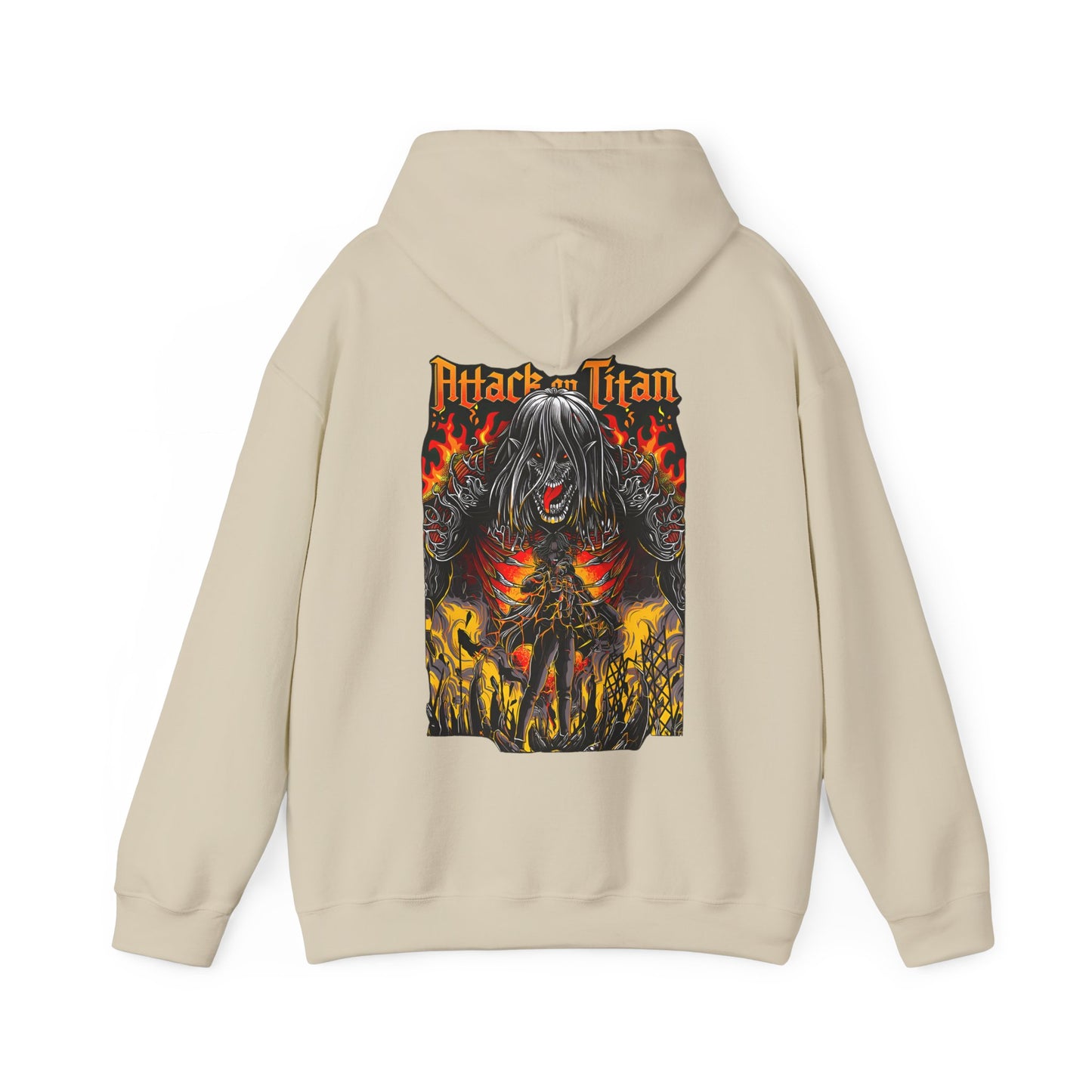 Eren Jaeger Back Print Hoodie – 100% Cotton Attack on Titan Anime Hoodie for Fans