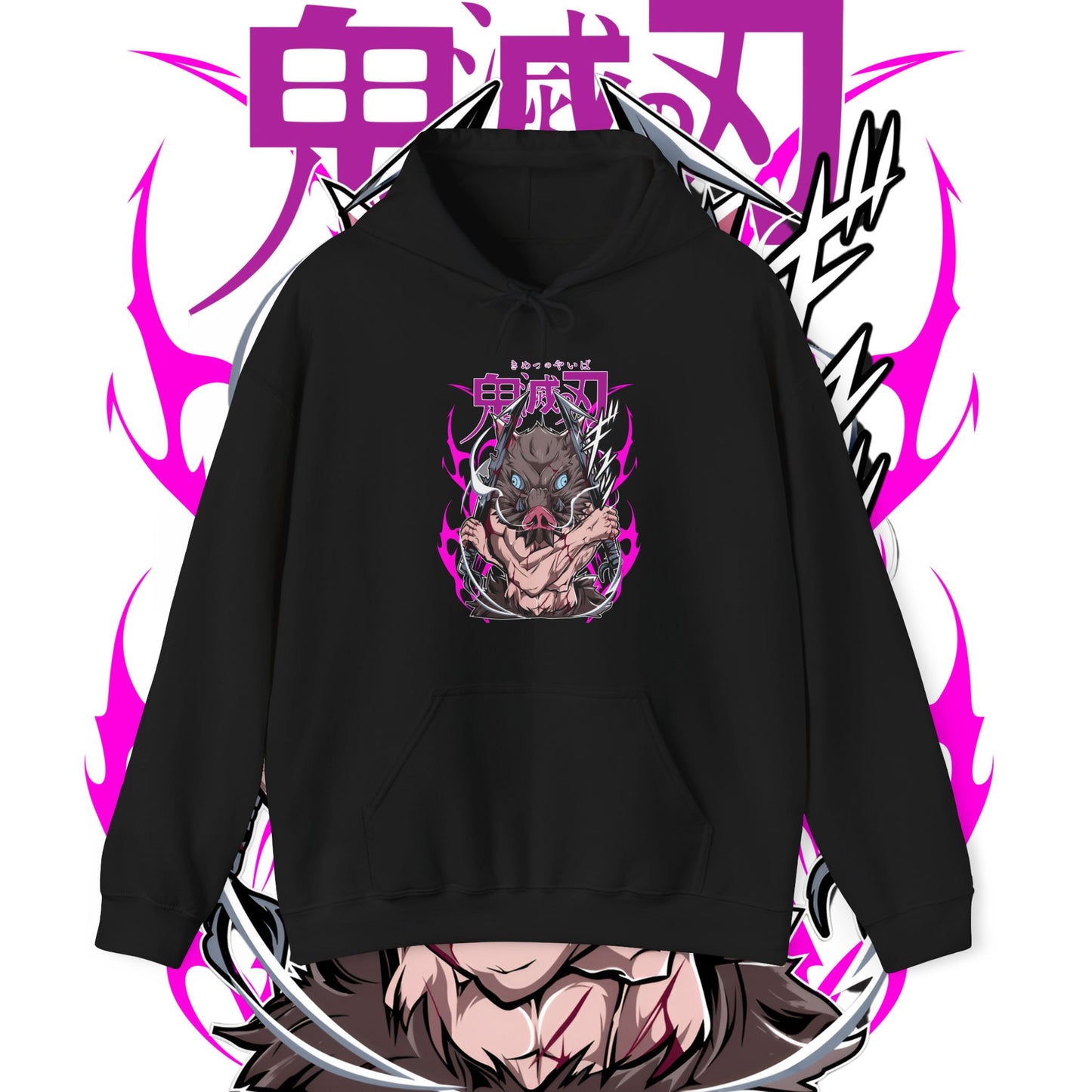 Inosuke Hashibira Demon Slayer Boar Hoodie | 100% Cotton Anime Hoodie