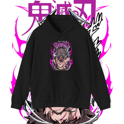 Inosuke Hashibira Demon Slayer Boar Hoodie | 100% Cotton Anime Hoodie