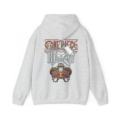 Franky One Piece Back Print Hoodie – 100% Cotton Anime Pullover for Super Fans