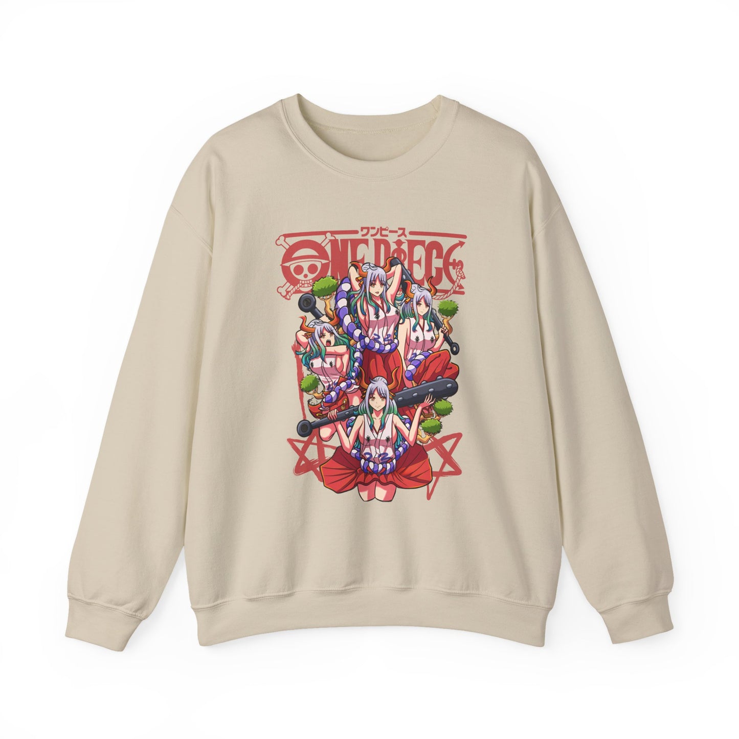 Yamato One Piece Sweatshirt – 100% Cotton Anime Pullover for Wano Arc Fans