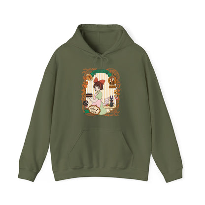 Kiki Happy Studio Ghibli Hoodie – 100% Cotton Kiki’s Delivery Service Hoodie for Anime Lovers