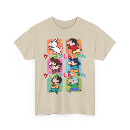 Shinchan T-Shirt – 100% Cotton Funny Anime Tee for Classic Cartoon Fans