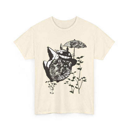 Totoro Black and White T-Shirt 100% Cotton | Studio Ghibli Anime Tee