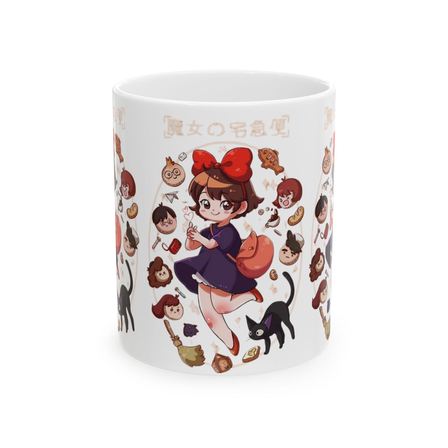 Kiki’s Delivery Service Stained Glass Mug – Ghibli Inspired Coffee Cup 11oz & 15oz – Magical Anime Gift