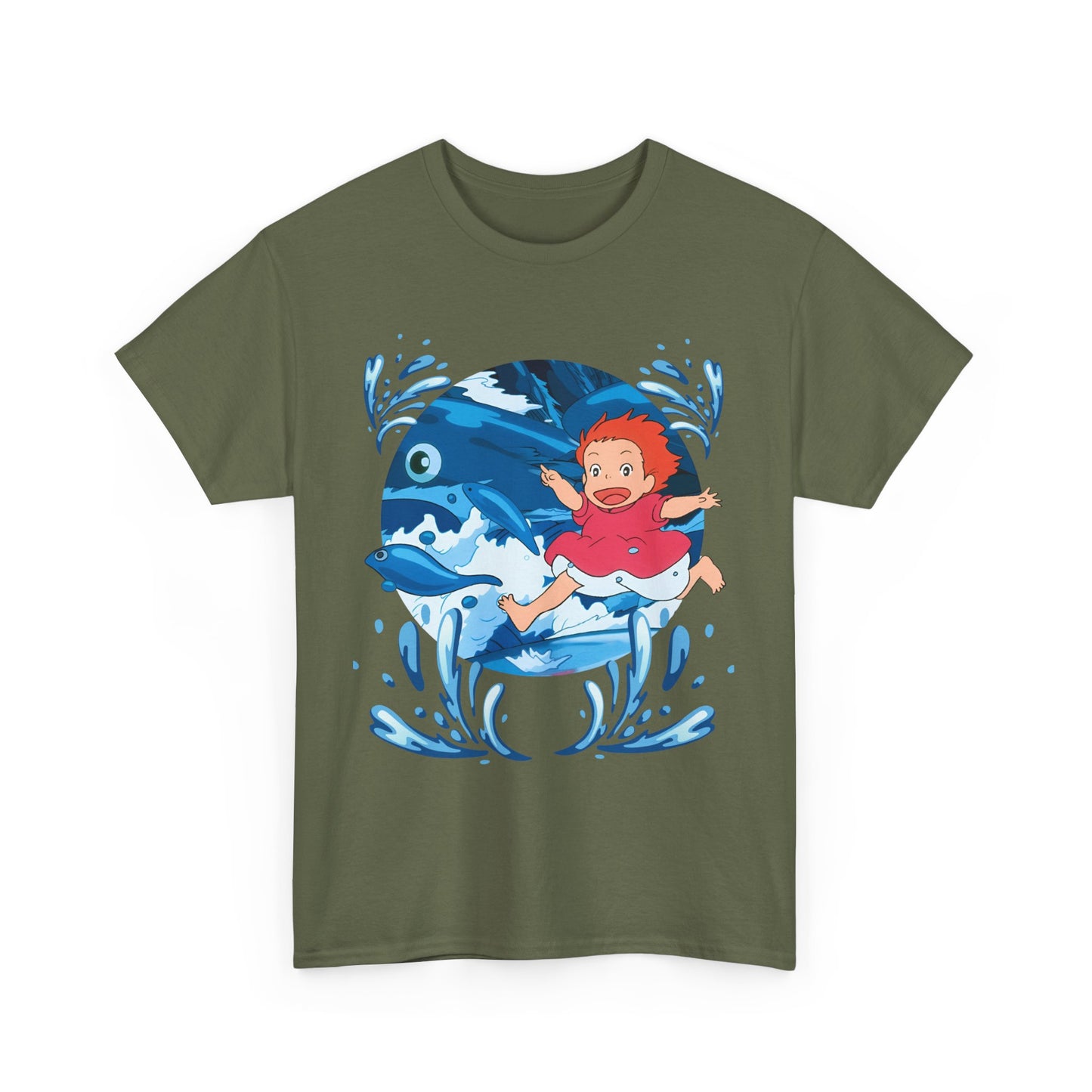 Ponyo Studio Ghibli T-Shirt – 100% Cotton Anime Tee for Ghibli Fans