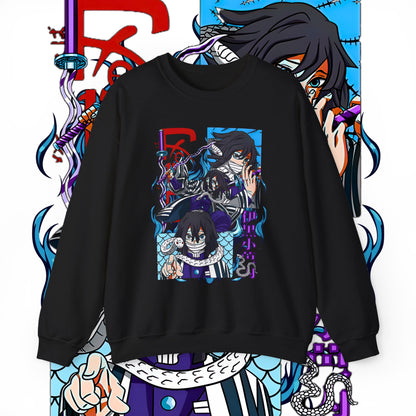 Iguro Obanai Serpent Hashira Sweatshirt | Demon Slayer Anime | 100% Cotton Pullover
