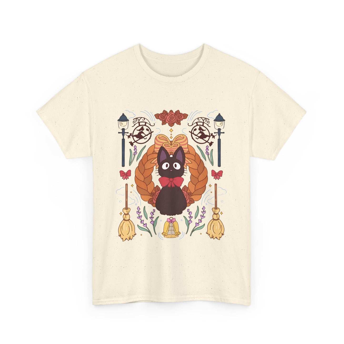 Jiji Collage T-Shirt – 100% Cotton Studio Ghibli Cat Tee