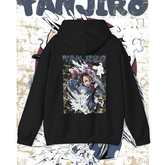 Tanjiro Wind Mask Back Print Hoodie – Anime Demon Slayer Cotton