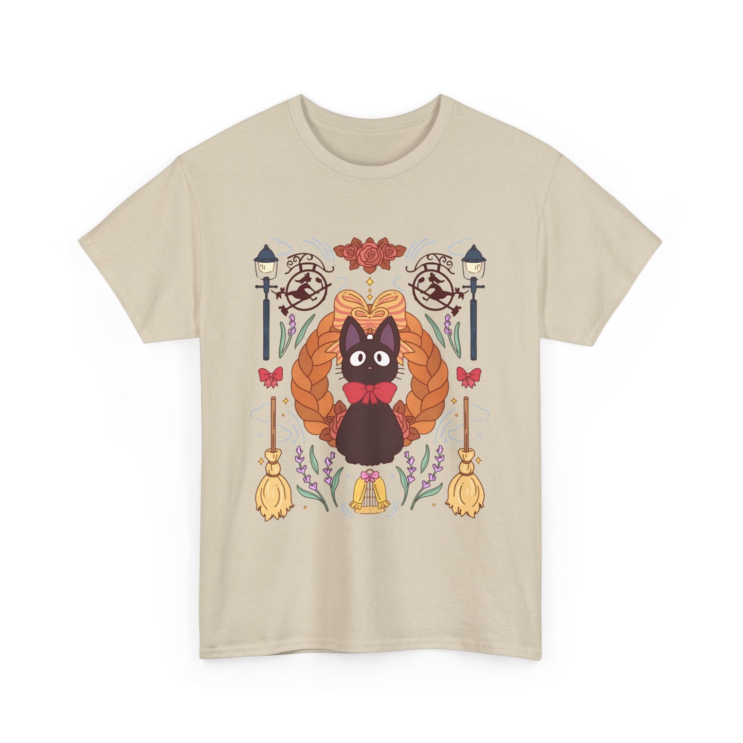 Jiji Collage T-Shirt – 100% Cotton Studio Ghibli Cat Tee