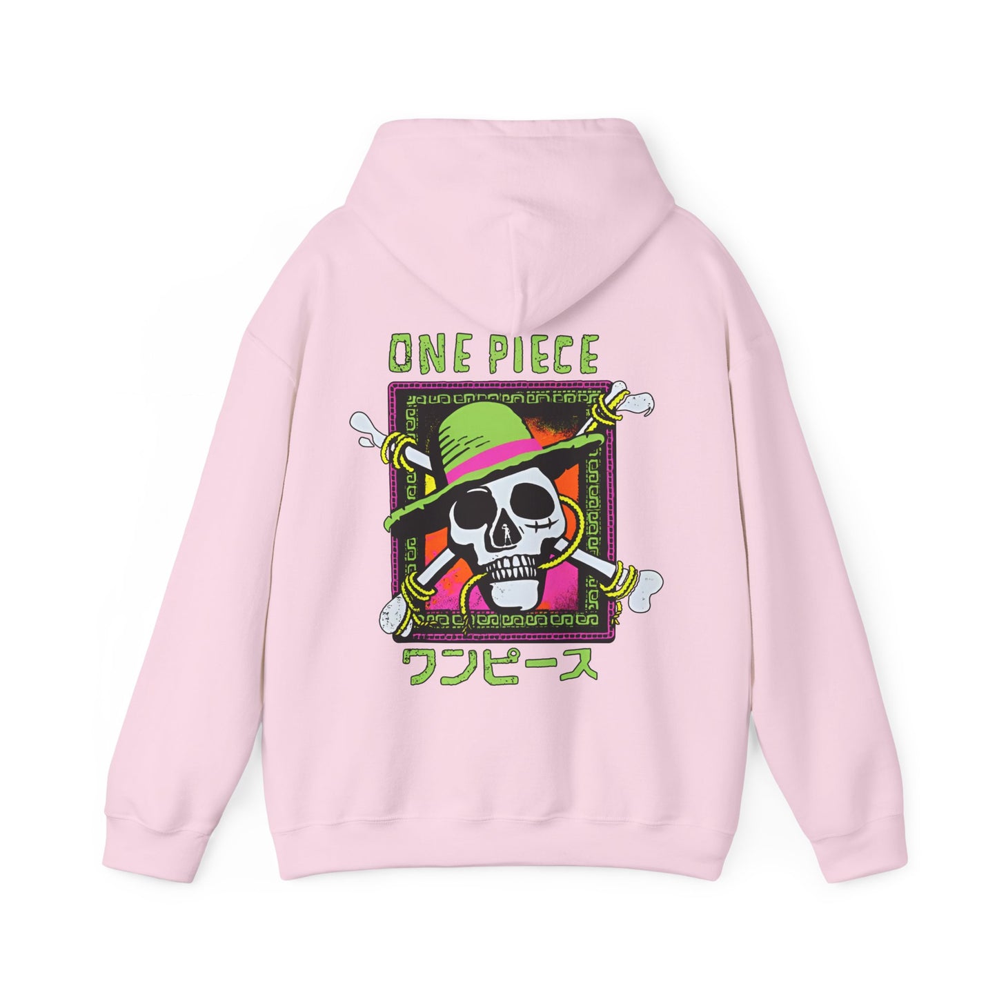 Straw Hat Pirates One Piece Hoodie – 100% Cotton Back Print Pullover for Anime Fans