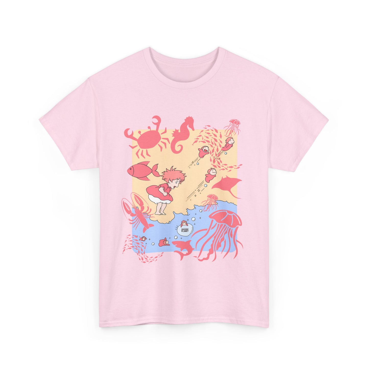Ponyo Sea World T-Shirt – 100% Cotton Studio Ghibli Ocean Anime Tee