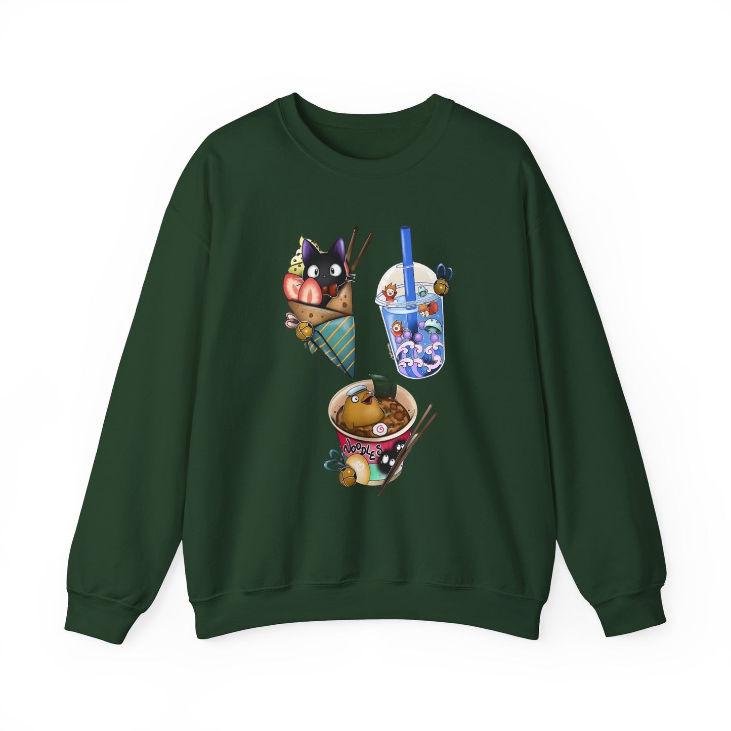 Studio Ghibli Food Sweatshirt – 100% Cotton Cozy Anime Pullover with Iconic Ghibli Dishes
