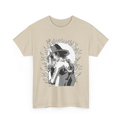 Portgas D. Ace One Piece T-Shirt – 100% Cotton Anime Tee for Fire Fist Fans
