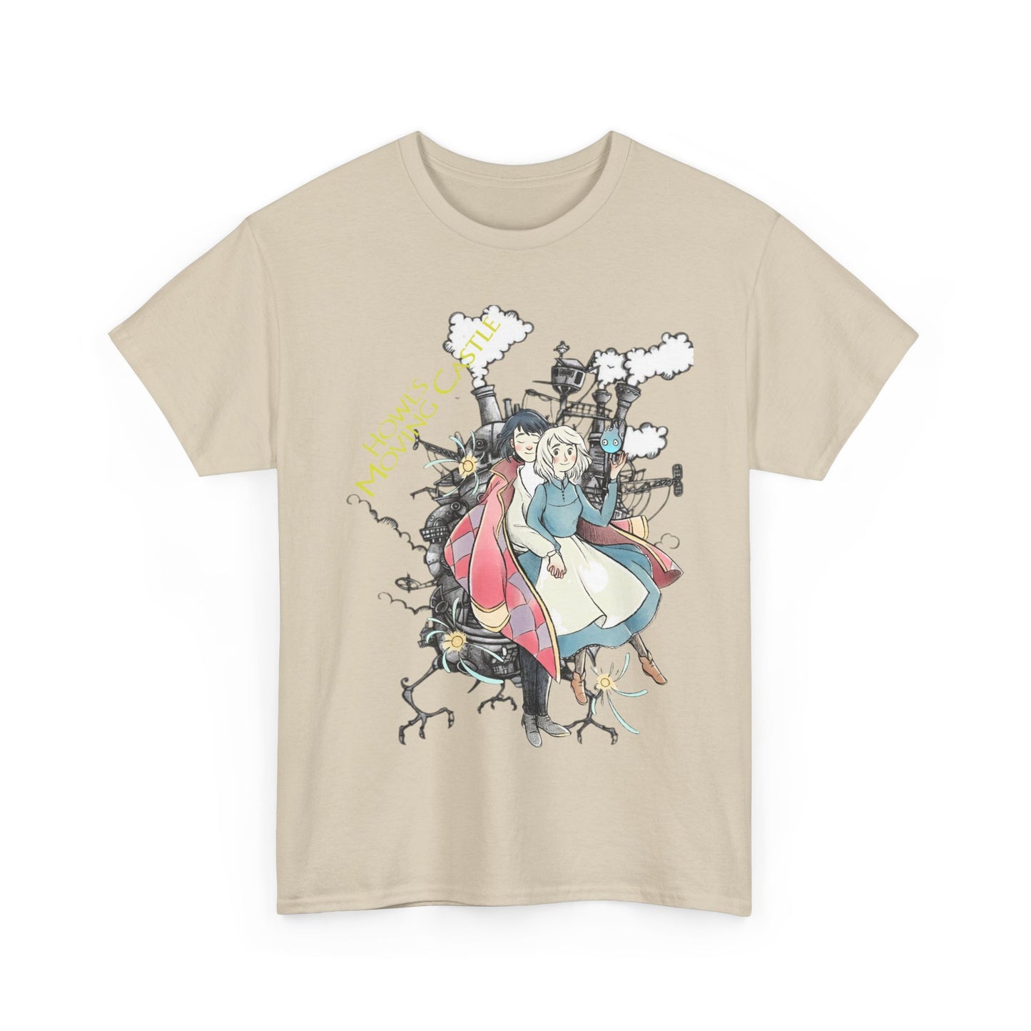 Howl Sophie Calcifer T-Shirt 100% Cotton Studio Ghibli Anime Tee